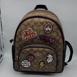 Coach x Disney Court Backpack in Signature Canvas with Patches CC148